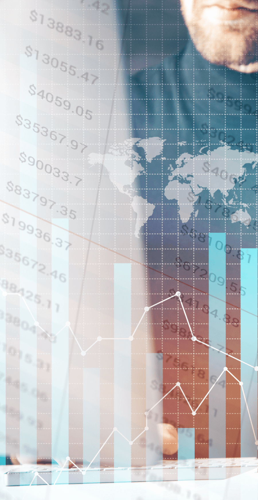 Financial data dashboard visualization